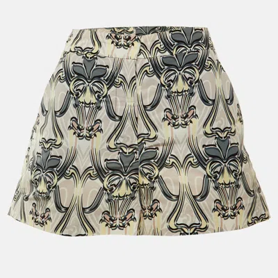 Pre-owned M Missoni Beige Printed Synthetic Shorts M In Sand