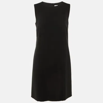 M Missoni Black Crepe Sleeveless Shift Dress In Multi