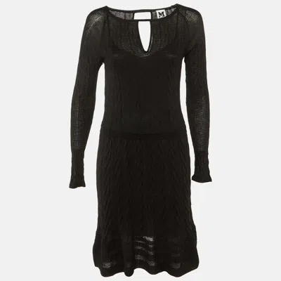 M Missoni Black Knit Midi Dress