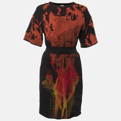 M Missoni Black Lava Jacquard Knit Mini Dress