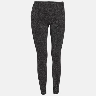 Pre-owned M Missoni Black Lurex Knit Leggings S