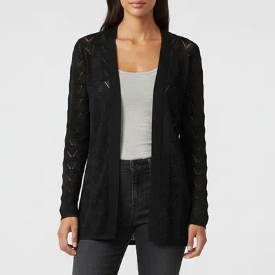 Pre-owned M Missoni Black Pointelle Knit Cardigan M