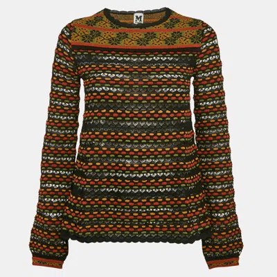 M Missoni Multicolor Pointelle Knit Top