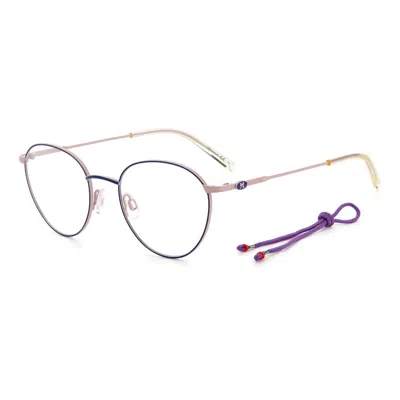 M Missoni Blue Metal Frames In Metallic