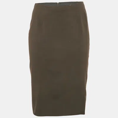 M Missoni Brown Jersey Pencil Skirt