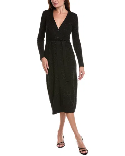 M Missoni Button Front Sweaterdress In Black