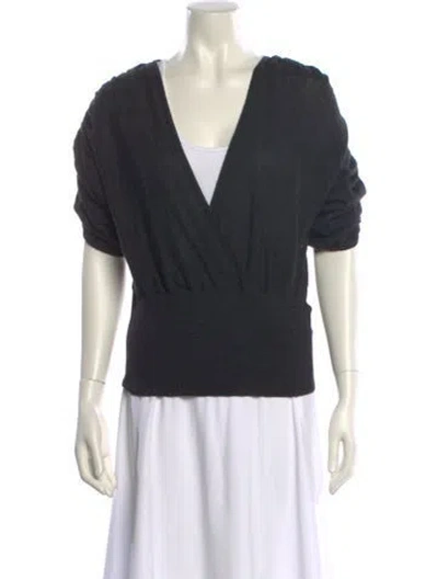Pre-owned M Missoni Cashmere V-neck Sweater In Black