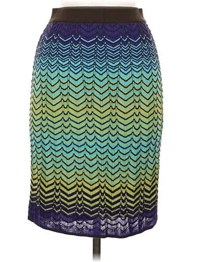 Pre-owned M Missoni Casual Skirt In Teal