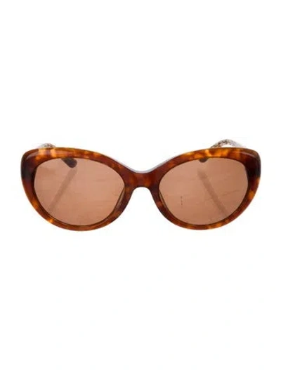 Pre-owned M Missoni Cat-eye Tinted Sunglasses In Brown