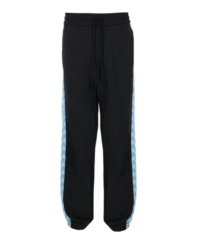 M Missoni Chevron Striped Joggers In Black