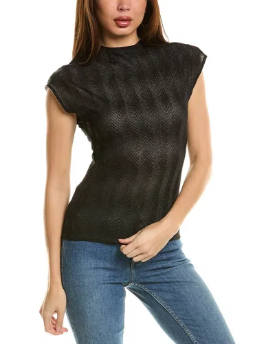 M Missoni Chevron Top In Black