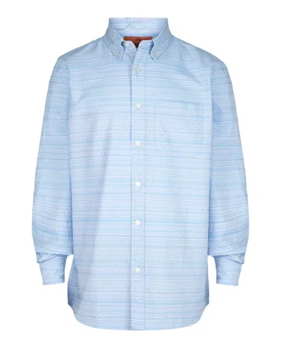 M Missoni Chevron-pattern Long-sleeve Button-down Shirt In Blue