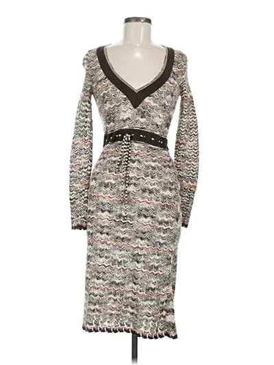 Pre-owned M Missoni Cocktail Dress In Gray