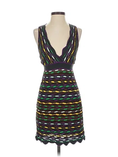 Pre-owned M Missoni Cocktail Dress In Purple