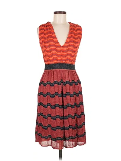 Pre-owned M Missoni Cocktail Dress In Red