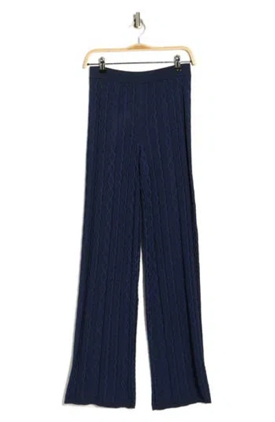 M Missoni Cotton Blend Sweater Pants In Blue
