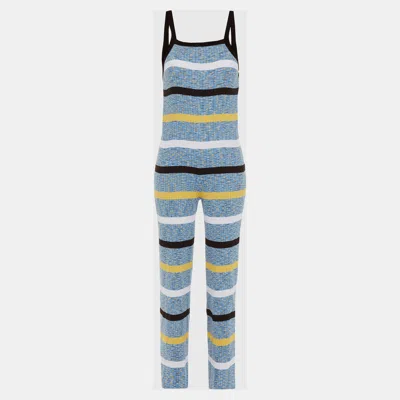 Pre-owned M Missoni Cotton Jumpsuit 44 In Blue
