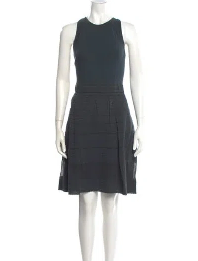 Pre-owned M Missoni Crew Neck Knee-length Dress In Green