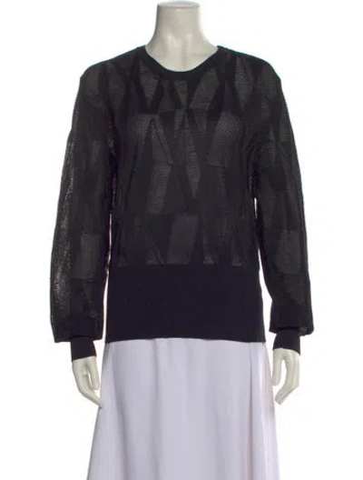 Pre-owned M Missoni Crew Neck Long Sleeve Sweatshirt In Black