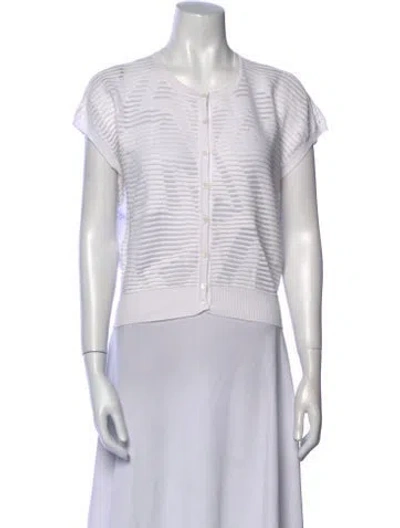 Pre-owned M Missoni Crew Neck Sweater In White