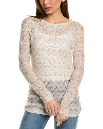 M Missoni Crewneck Sweater In White