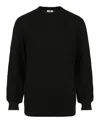 M Missoni Signature Crochet Knit Sweater With Zigzag Pattern In Black