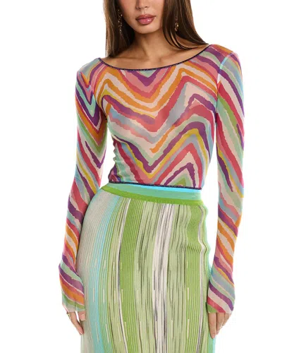 M Missoni Crop T-shirt In White