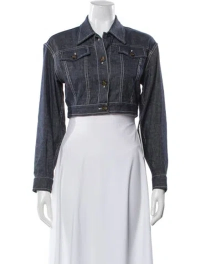 Pre-owned M Missoni Denim Jacket In Blue