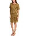 M Missoni Drop-waist Midi Dress In Yellow