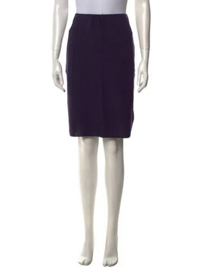 Pre-owned M Missoni Fleece Knee-length Skirt In Blue
