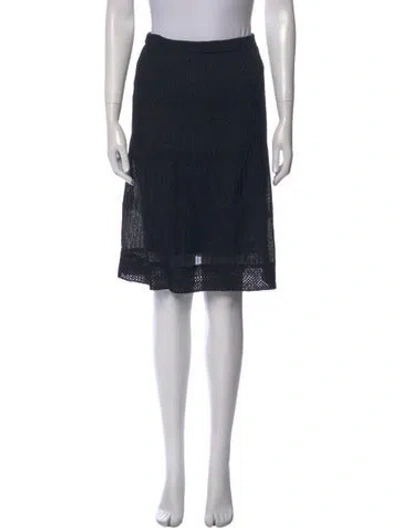Pre-owned M Missoni Glitter Accents Knee-length Skirt In Black