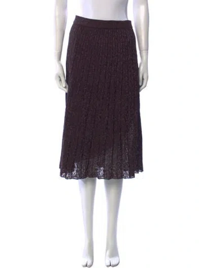Pre-owned M Missoni Glitter Accents Knee-length Skirt In Purple