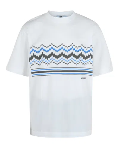 M Missoni Graphic Crewneck T-shirt In White