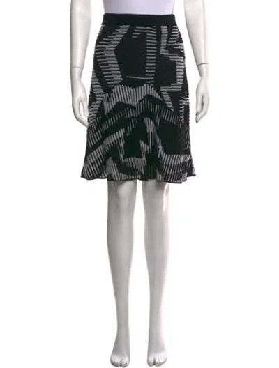 Pre-owned M Missoni Graphic Print Mini Skirt In Black