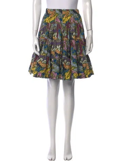 Pre-owned M Missoni Graphic Print Mini Skirt In Black