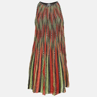 M Missoni Multicolor Alga And Bubble Pattern Knit A-line Mini Dress