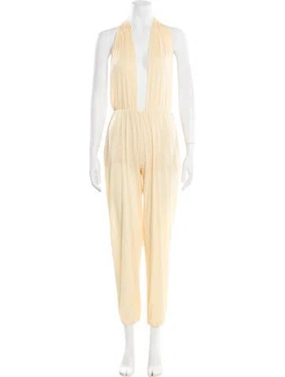 Pre-owned M Missoni Halterneck Jumpsuit In Neutrals