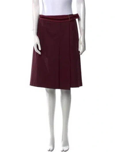 Pre-owned M Missoni Knee-length Skirt In Burgundy