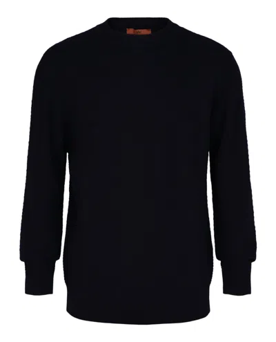 M Missoni Knit Crewneck Sweater In Black