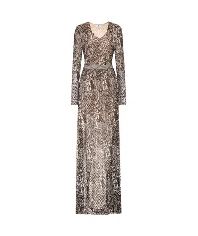 M Missoni Knit Dress In Nude