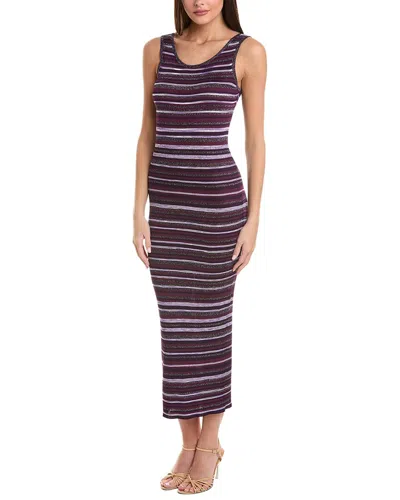 M Missoni Knit Maxi Dress In Purple