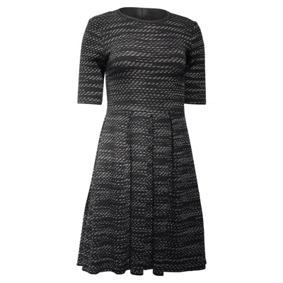 M Missoni Knit Pleated Mini Dress In Multicolor Cotton In Black