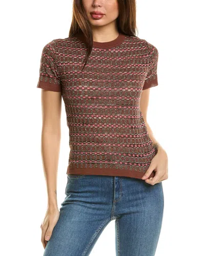 M Missoni Knit Top In Brown