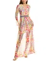 M Missoni Lace Maxi Dress In Gray