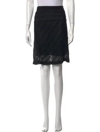 Pre-owned M Missoni Lace Pattern Mini Skirt In Black