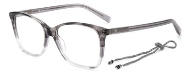 M Missoni Ladies Gray Horn Rectangular Eyeglass Frames Mmi-0010-2w8