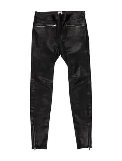 Pre-owned M Missoni Lambskin Skinny Leg Pants In Black