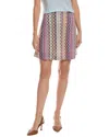M Missoni Linen-blend Mini Skirt In Green