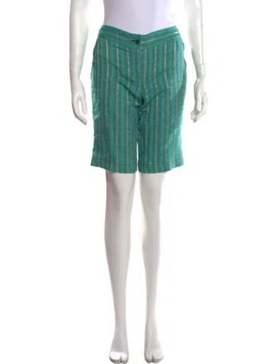 Pre-owned M Missoni Linen Knee-length Shorts In Green