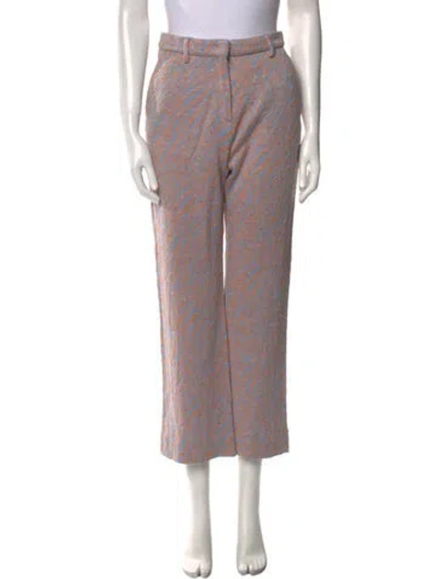 Pre-owned M Missoni Linen Wide Leg Pants In Orange